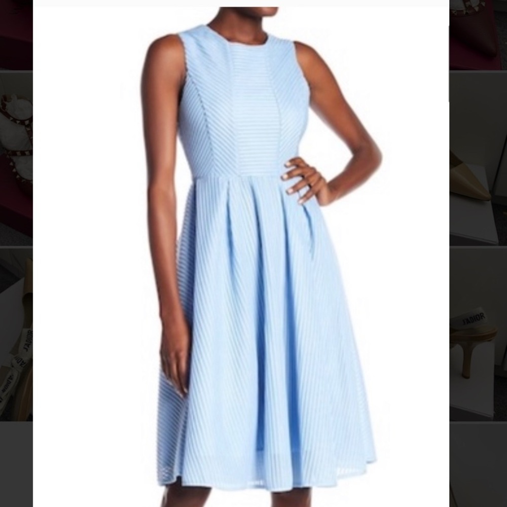 Gracia light blue midi dress